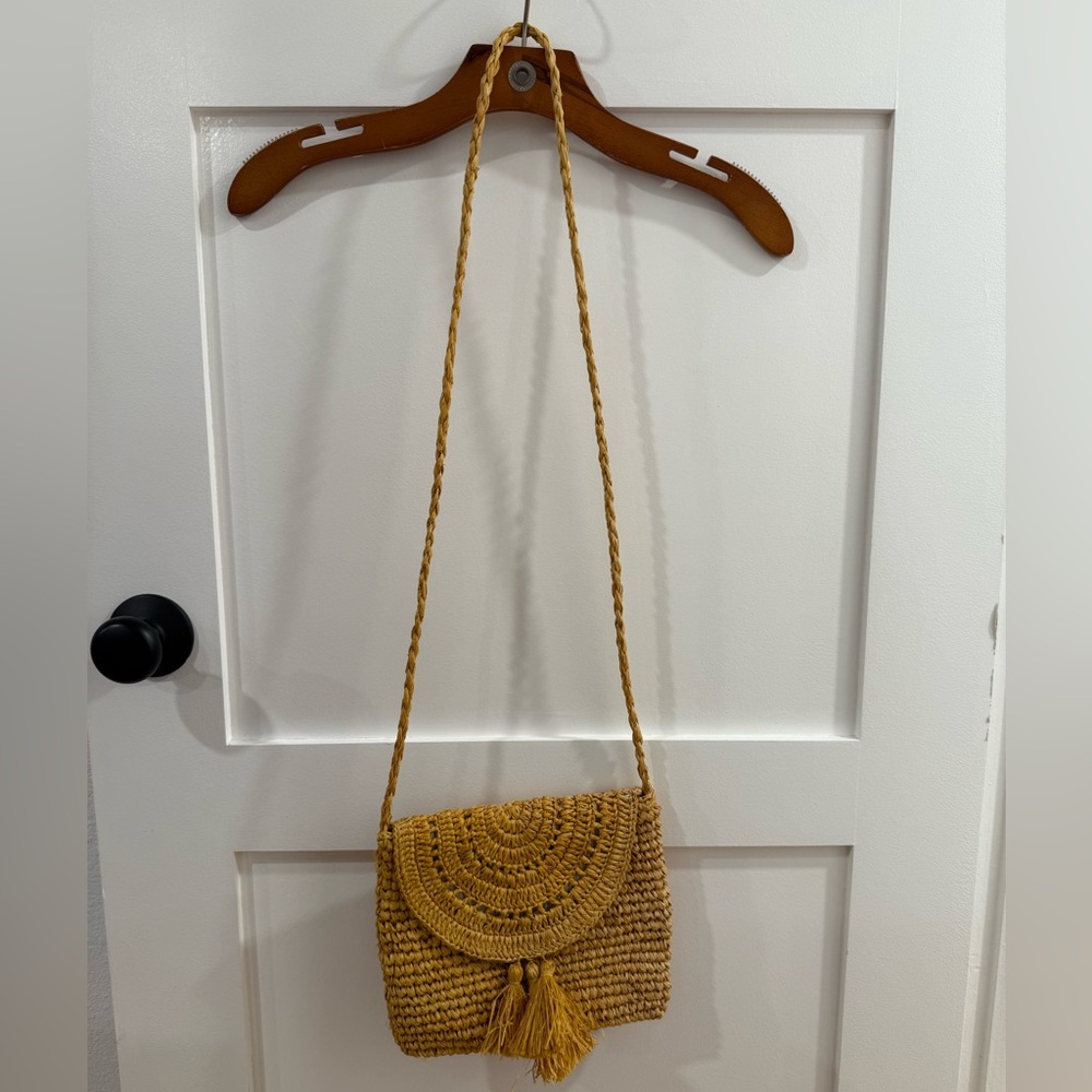 American Eagle Yellow Woven Bag